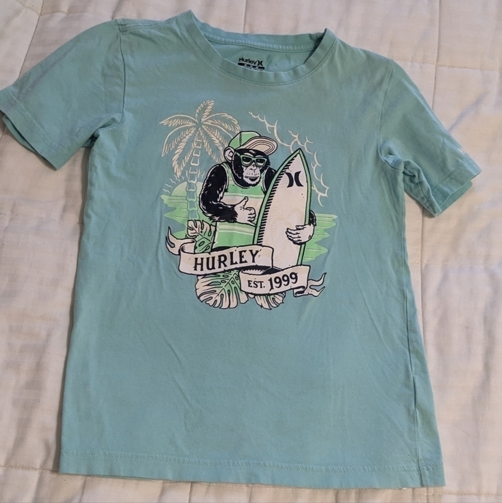 Hurley surfing monkey graphic tee shirt size Medium 10-12
